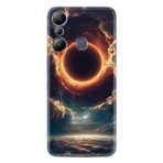 Kılıfland Infinix Hot 20i ile Uyumlu Kılıf, Hayat Serisi, Güneş Tutulması Desenli, Siyah