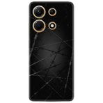 Kılıfland Infinix Note 30 ile Uyumlu Silikon Kılıf, Desen Özel Seri, Dikenli Tel, Siyah