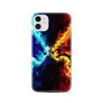 Kılıfland iPhone 11 Kılıf, Silikon, Desen Exclusive Red Blue Leon, Renkli