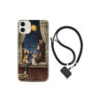 kilifland Iphone 11 Uyumlu ile Uyumlu Kılıf Desenli Silikon Boyun Askılı Ananas Camera Glass 1358