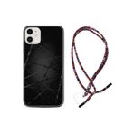 kilifland Iphone 12 Mini Uyumlu ile Uyumlu Kılıf Rasta Ipli Boyun Askılı Desenli Silikon Dikenli Tel 1779