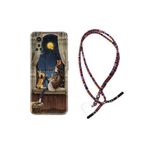 kilifland Mobile Gm22 Pro ile Uyumlu Kılıf Rasta Ipli Boyun Askılı Desenli Silikon Ananas Camera Glass 1358 uyumlu