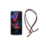 kilifland Mobile Gm5 Plus ile Uyumlu Kılıf Rasta Ipli Boyun Askılı Desenli Silikon Mysterious World 1806