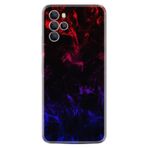 Kılıfland Omix X700 ile Uyumlu Silikon Kılıf, Blue Red Fire Desen