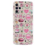 Kılıfland Omix X700 ile Uyumlu Silikon Kılıf, Donut Flamingo Desenli, Pembe