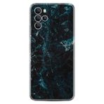 Kılıfland Omix X700 ile Uyumlu Silikon Kılıf, Mermer Desenli, Blue Mix, Resimli Baskılı