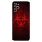 Kılıfland Omix X700 ile Uyumlu Silikon Kılıf, Virus Desen, Kırmızı
