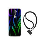 kilifland Oppo A5 A9 2020 ile Uyumlu Kılıf Silikon Ipli Boyun Askılı Desenli Color Lines 1698