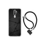 kilifland Oppo A5 A9 2020 ile Uyumlu Kılıf Silikon Ipli Boyun Askılı Desenli Dikenli Tel 1779