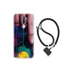 kilifland Oppo A5 A9 2020 ile Uyumlu Kılıf Silikon Ipli Boyun Askılı Desenli Finger Planet 1740