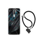 kilifland Oppo A5 A9 2020 ile Uyumlu Kılıf Silikon Ipli Boyun Askılı Desenli Foid Green 1643