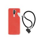 kilifland Oppo A5 A9 2020 ile Uyumlu Kılıf Silikon Ipli Boyun Askılı Desenli Kedoş 1735
