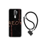 kilifland Oppo A5 A9 2020 ile Uyumlu Kılıf Silikon Ipli Boyun Askılı Desenli Meow 1657