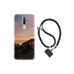 kilifland Oppo A5 A9 2020 ile Uyumlu Kılıf Silikon Ipli Boyun Askılı Desenli Motor 1621