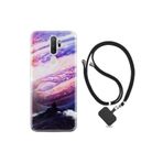 kilifland Oppo A5 A9 2020 ile Uyumlu Kılıf Silikon Ipli Boyun Askılı Desenli Super Planet 1797