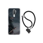 kilifland Oppo A5 A9 2020 ile Uyumlu Kılıf Silikon Ipli Boyun Askılı Desenli Warrior 1653