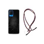 kilifland Oppo A54 ile Uyumlu Kılıf Rasta Ipli Boyun Askılı Desenli Silikon Dikenli Tel 1779