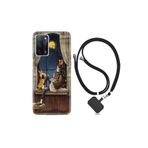 kilifland Oppo A55 Uyumlu ile Uyumlu Kılıf Desenli Silikon Boyun Askılı Camera Glass 1358