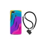 kilifland Oppo A5s ile Uyumlu Kılıf Silikon Desen Boyun Askılı Renk Cümbüşü 1631