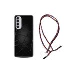 kilifland Oppo Reno 4 Pro ile Uyumlu Kılıf Rasta Ipli Boyun Askılı Desenli Silikon Dikenli Tel 1779