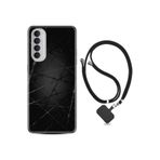 kilifland Oppo Reno 4 Pro ile Uyumlu Kılıf Silikon Ipli Boyun Askılı Desenli Dikenli Tel 1779