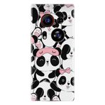 Kılıfland Phantom X2 Pro Kılıf, Boutique Baskılı, Uykucu Pandalar, Beyaz-Pembe