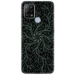 Kılıfland Pova Silikon Telefon Kılıfı, Sarmaşık Desen, Siyah-Yeşil