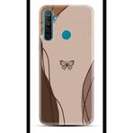 Kılıfland Realme 5i ile Uyumlu Boutique Baskılı Kılıf, Kahve Kelebek Desenli