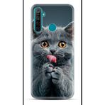 Kılıfland Realme 5i ile Uyumlu Boutique Baskılı Komik Kedi Kılıf, Renk8
