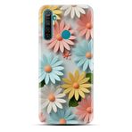 Kılıfland Realme 5i ile Uyumlu Kılıf, Boutique Baskılı, Renkli Çiçekler Desen