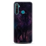 Kılıfland Realme 5i ile Uyumlu Silikon Kılıf, Desen Özel Seri, Black Purple Wolf
