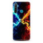 Kılıfland Realme 5i ile Uyumlu Silikon Kılıf, Desen Özel Seri, Red Blue Leon, Renkli