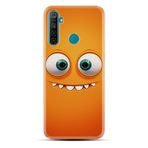 Kılıfland Realme 5i ile Uyumlu Silikon Kılıf, Desen Özel Seri, Turuncu