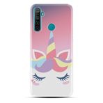 Kılıfland Realme 5i ile Uyumlu Silikon Kılıf, Unicorn Desen, Pembe