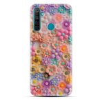 Kılıfland Realme 5i Kılıf, Boutique Baskılı Rengarenk Papatyalar Desenli