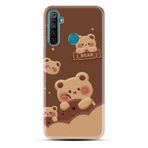 Kılıfland Realme 5i Kılıf, Boutique Baskılı Resimli Bears, Kahverengi