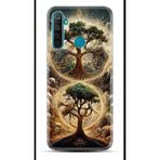 Kılıfland Realme 5i Kılıf, Boutique Baskılı, Resimli İkili Ağaç Desenli