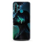 Kılıfland Realme 5i Kılıf, Boutique Baskılı, Woman in Tree Desenli, Turkuaz Detaylı