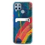 Kılıfland Realme C25S ile Uyumlu Kartvizitli Kartlıklı Silikon Kılıf, Ressam Sulu Boya Desenli