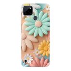 Kılıfland Realme C25Y ile Uyumlu Boutique Baskılı Çiçek Desenli Kılıf, Rengarenk