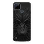 Kılıfland Realme C25Y ile Uyumlu Silikon Kılıf, Baskılı Desenli, Black Fox, Siyah