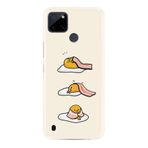 Kılıfland Realme C25Y ile Uyumlu Silikon Kılıf, Desenli Baskılı, Sweety Egg, Krem