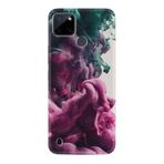 Kılıfland Realme C25Y ile Uyumlu Silikon Kılıf, Resimli Desenli Baskılı, Pink Green Cloud