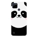 Kılıfland Realme C25Y ile Uyumlu Silikon Kılıf, Sevimli Panda Desen, Siyah-Beyaz