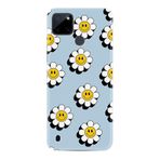Kılıfland Realme C25Y Kılıf, Boutique Baskılı, Gülen Papatyalar Desenli, Mavi