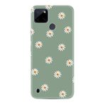 Kılıfland Realme C25Y Kılıf, Boutique Baskılı, Yeşil Papatyalar Desenli