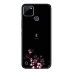 Kılıfland Realme C25Y Silikon Kılıf, Desen Özel Seri Love, Siyah, Çiçek Motifli