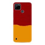 Kılıfland Realme C25Y Silikon Kılıf, Desen Özel Seri, Sarı Kırmızı
