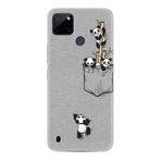 Kılıfland Realme C25Y Silikon Kılıf, Panda Desen, Gri