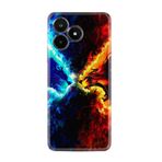 Kılıfland Realme C53 ile Uyumlu Silikon Kılıf, Desen Özel Seri, Red Blue Leon, Renkli